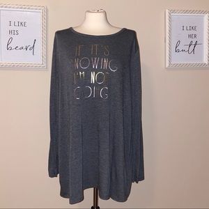 Maurices Plus Size XXL Gray Tunic Long Sleeve
